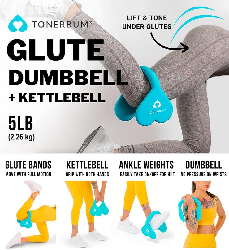 5 LB TonerBum™ Glute Trainer + Kettlebell (US Utility Patented)